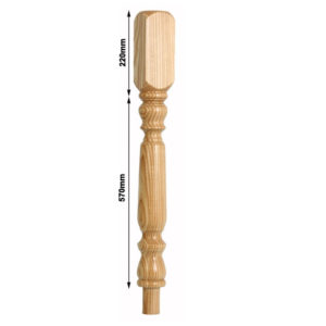 Hemlock Oxford Newel Post 90mm x 790mm