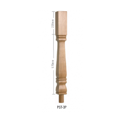 Oak Provincial Square Newel Post 90mm x 790mm