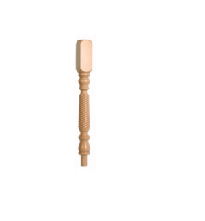 Pine Barley Twist Newel Post 90mm x 790mm