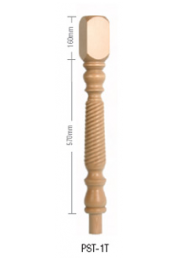 Oak Barley Twist Newel Post 90mm x 730mm