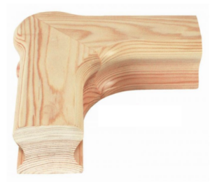 Pine Level Quarter Turn Cap Handrail Fitting