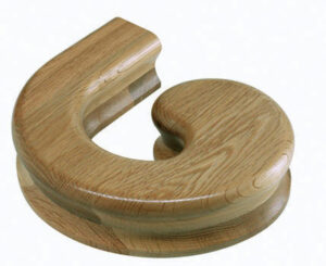 Oak Right Hand Volute Handrail Fitting