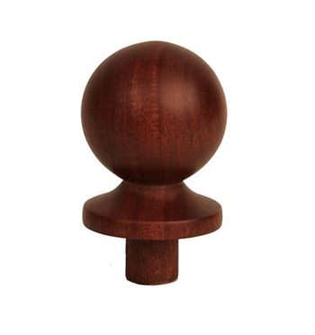 Sapele Ball Newel Cap 90mm