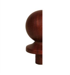 Sapele HALF Ball Newel Cap 90mm