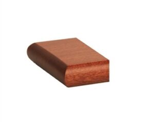 Sapele HALF Flat Newel Cap 90mm