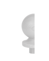 White Primed HALF Ball Newel Cap 90mm