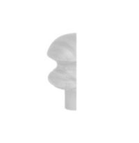 White Primed HALF Mushroom Newel Cap 90mm