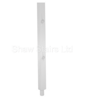 White Primed Square Spigot HALF Newel Post 90mm x 790mm