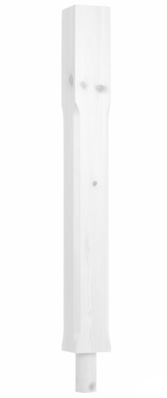 White Primed Stop Chamfer HALF Spigot Newel 90mmx1000mm