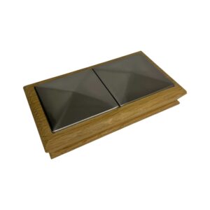 Unique Timber & Double Brushed Pyramid Newel Cap 90mm x 180mm