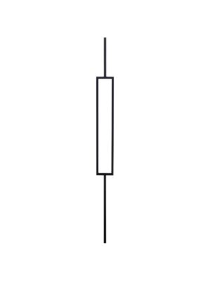 Black Metal Rectangle Spindle