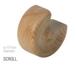 Hemlock Scroll Handrail Fitting