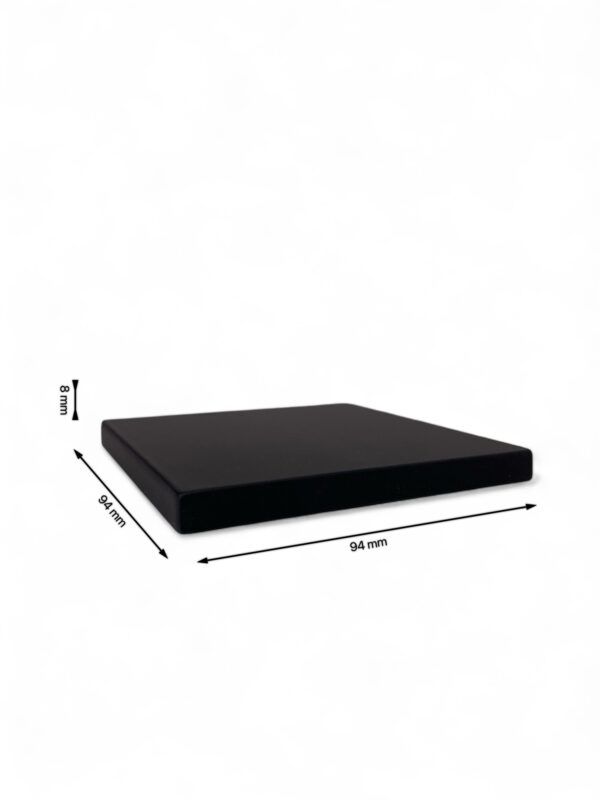 Black Metal Square Modern Cap - Image 5