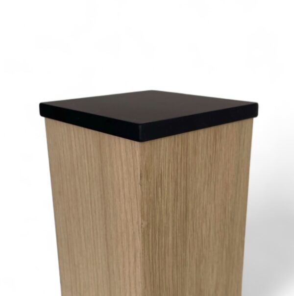 Black Metal Square Modern Cap - Image 3