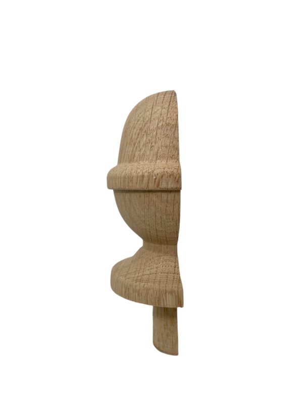 Oak HALF Acorn Newel Cap 83mm