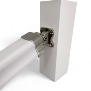 Brushed Nickel Low Profile Adjustable Handrail Connector