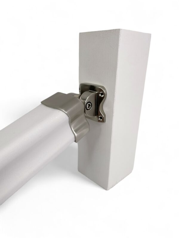 Brushed Nickel Low Profile Adjustable Handrail Connector