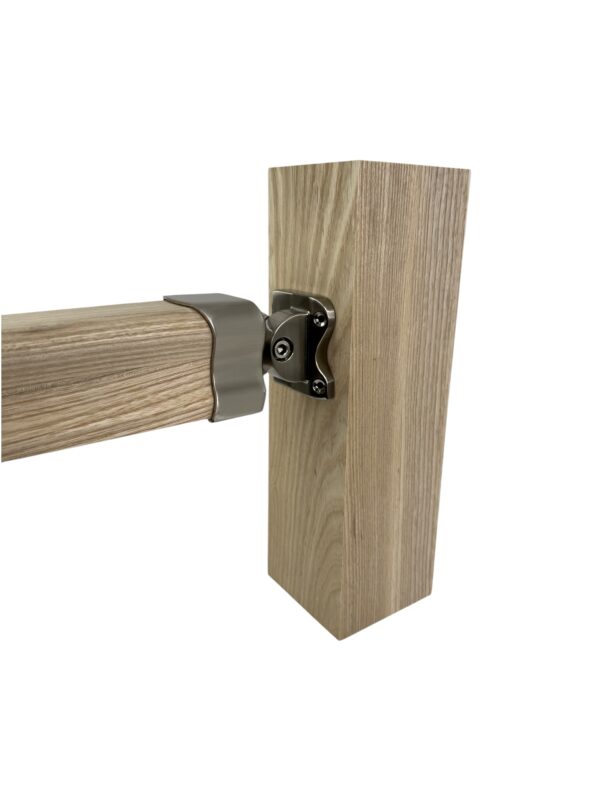 Traditional Brushed Nickel Adjustable Handrail Connector - Image 2