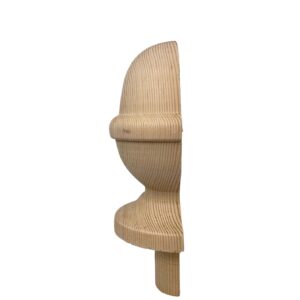 Pine HALF Acorn Newel Cap 83mm