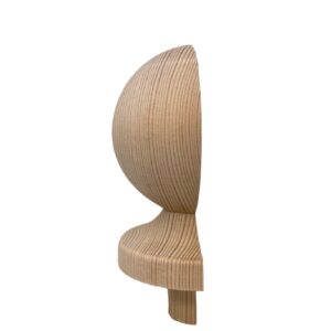 Pine HALF Ball Newel Cap 83mm