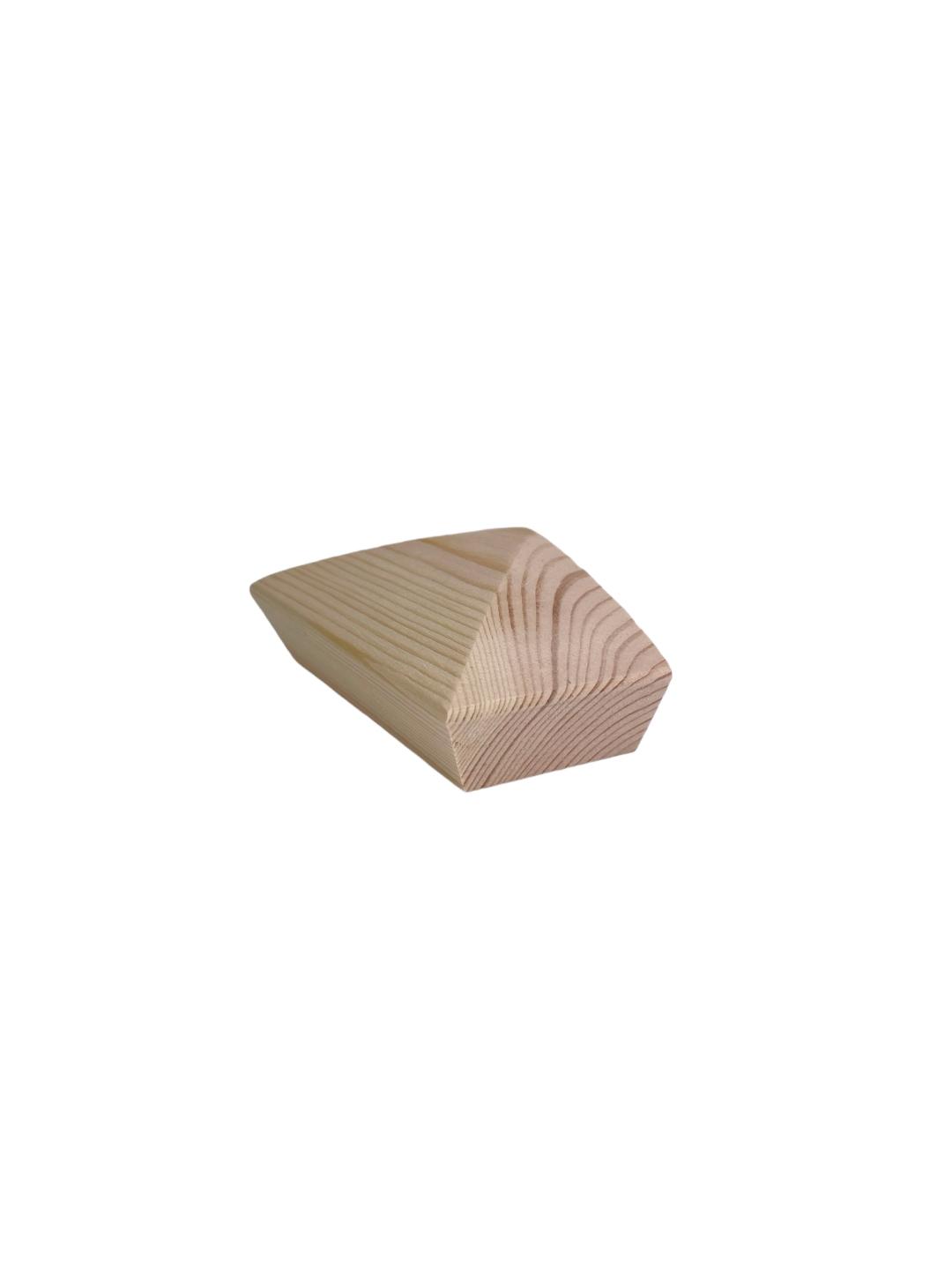 Pine Smooth Half Pyramid Newel Cap 90mm