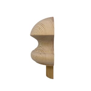 Pine HALF Mushroom Newel Cap 83mm