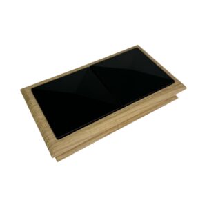 Unique Timber & Double Black Pyramid Newel Cap 90mm x 180mm