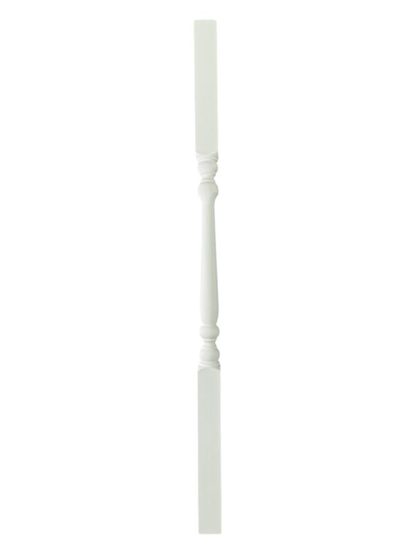 White Primed Turned Colonial Stair Spindle 41mmx900mm - Image 2