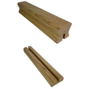 Oak 8mm Glass Handrail and 2-part Baserail