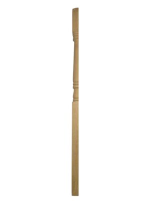 Oak Georgian Turned HALF One Piece Newel Post 90mm x 1490mm