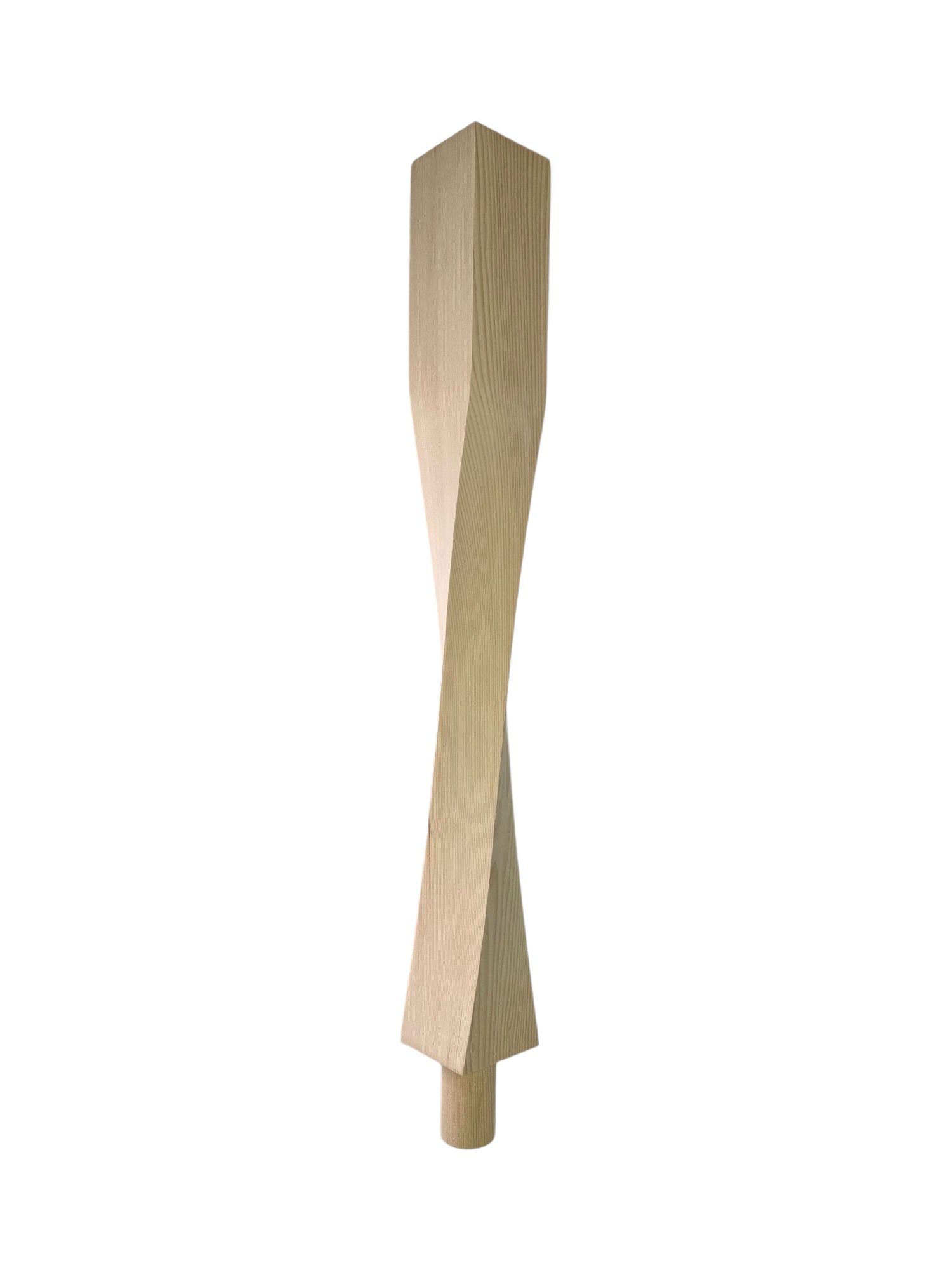 Pine Contemporary Raymond Twist Spigot Newel Post 790mm