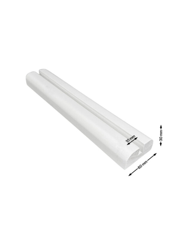 White Primed 10mm Glass Handrail and 2-part Baserail - In Various Lengths - Image 4