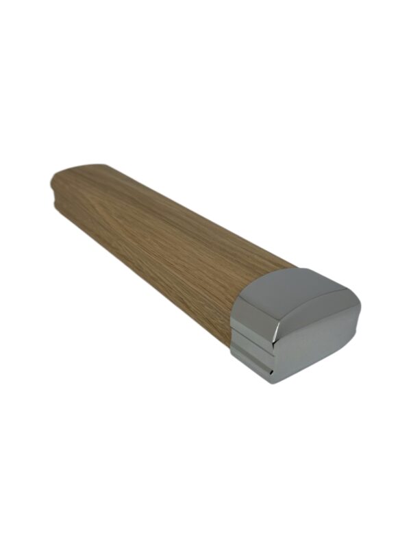 1.0m Solution Oak & Chrome or Brushed Nickel Wall Handrail Kit