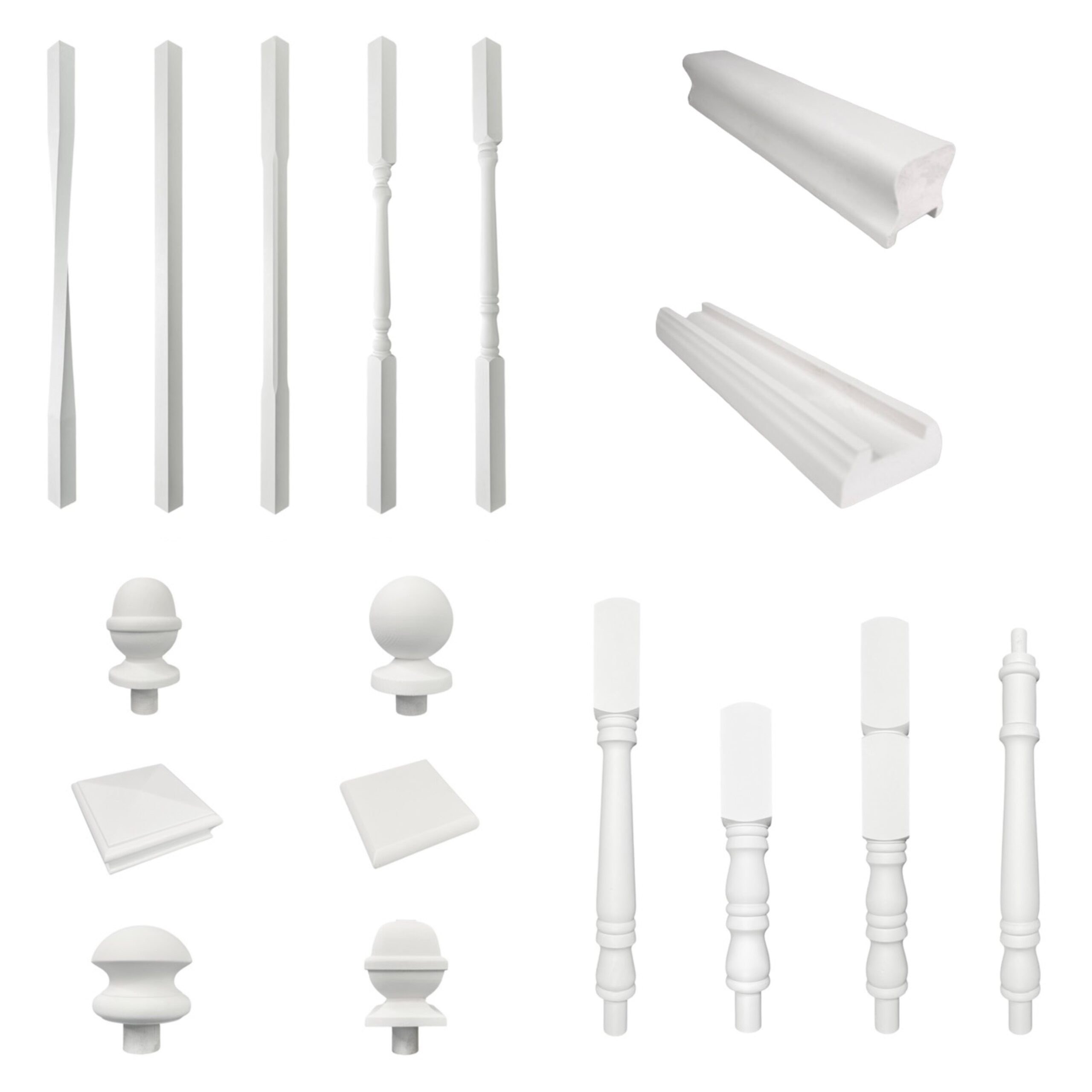 White Primed Stair Parts