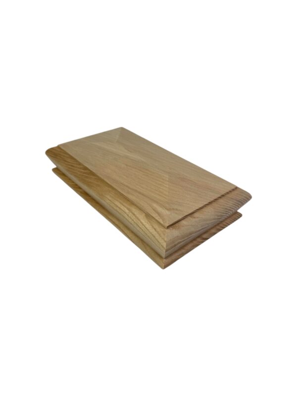 Ash Double Pyramid Newel Cap 180mm x 90mm