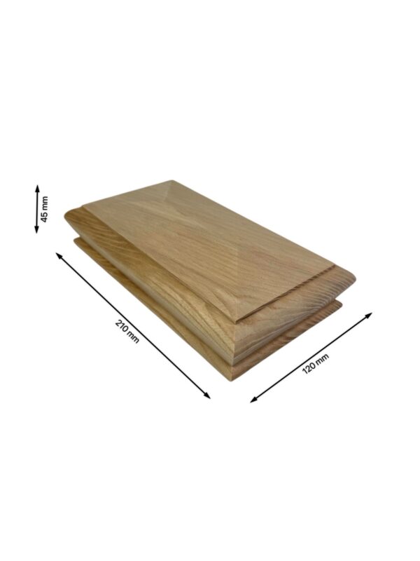 Ash Double Pyramid Newel Cap 180mm x 90mm - Image 4