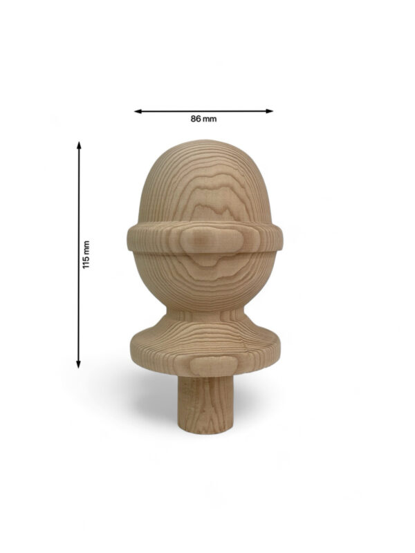 Hemlock Acorn Newel Cap 90mm - Image 2