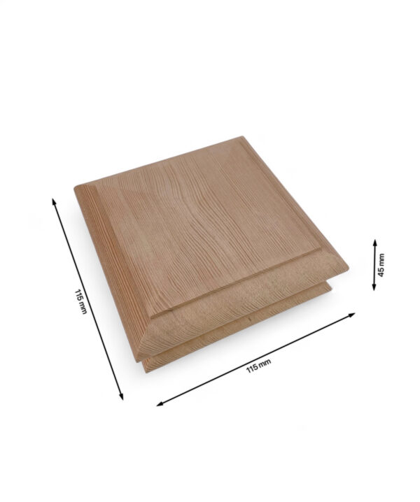 Hemlock Square Pyramid Newel Cap 90mm - Image 5