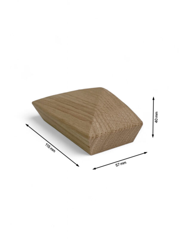 Oak Smooth Half Pyramid Newel Cap 90mm - Image 4