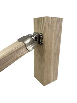 Brushed Nickel Low Profile Adjustable Handrail Connector