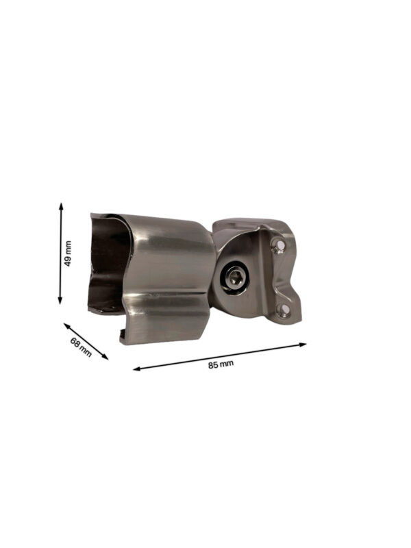 Brushed Nickel Low Profile Adjustable Handrail Connector - Image 4