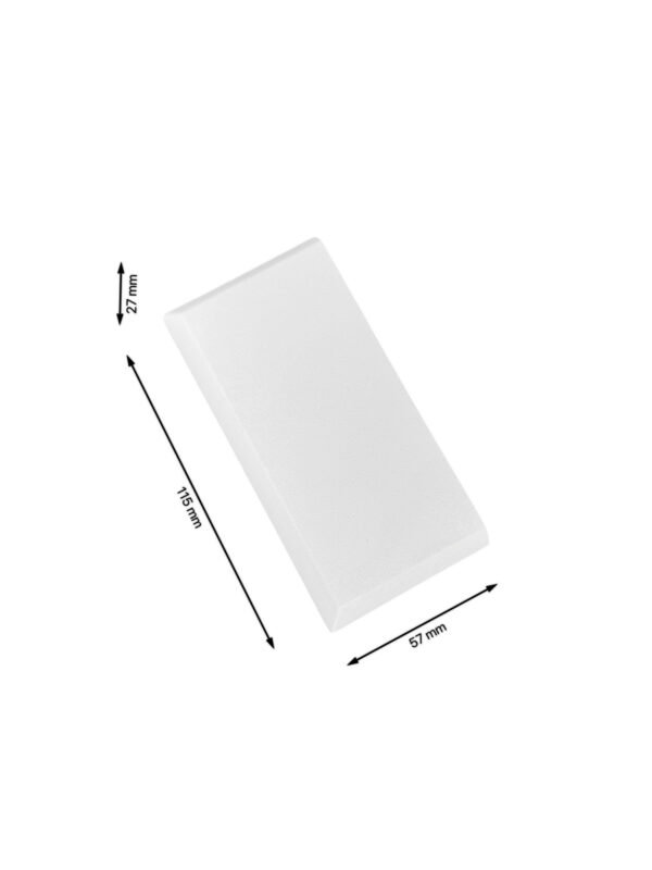 White Primed HALF Flat Newel Cap 90mm - Image 4