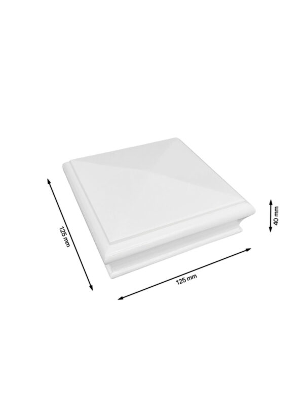 White Primed Pyramid Newel Cap 90mm - Image 4