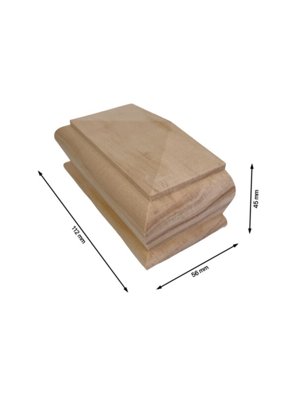 Hemlock HALF Pyramid Newel Cap 83mm - Image 4