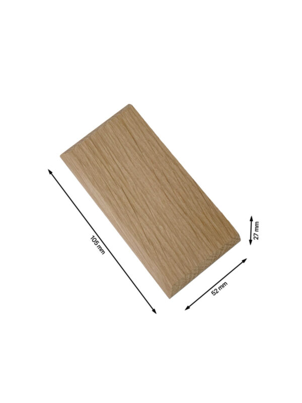 Oak 83mm HALF Flat Newel Cap - Image 3