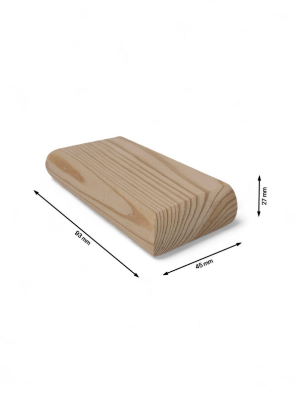 Pine HALF Flat Newel Cap 70mm - Image 3