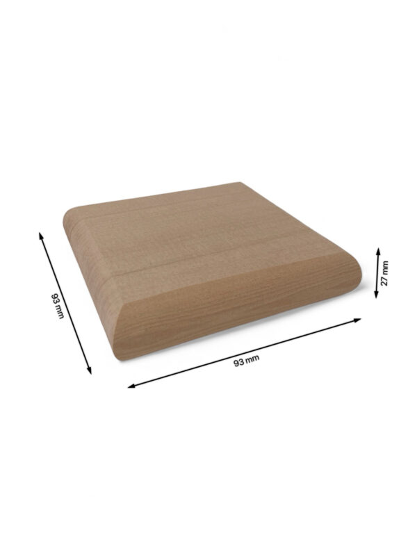 Hemlock Square Flat Newel Cap 70mm - Image 4