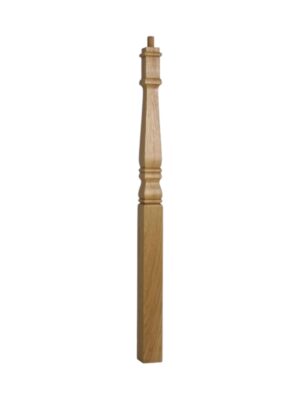 Pine Provincial Square Volute Newel Post