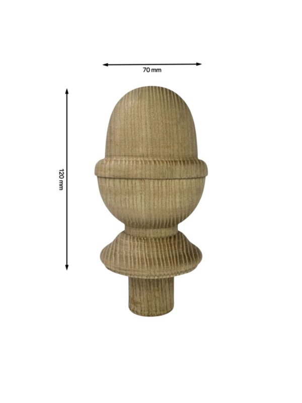 Oak Acorn Newel Cap 83mm