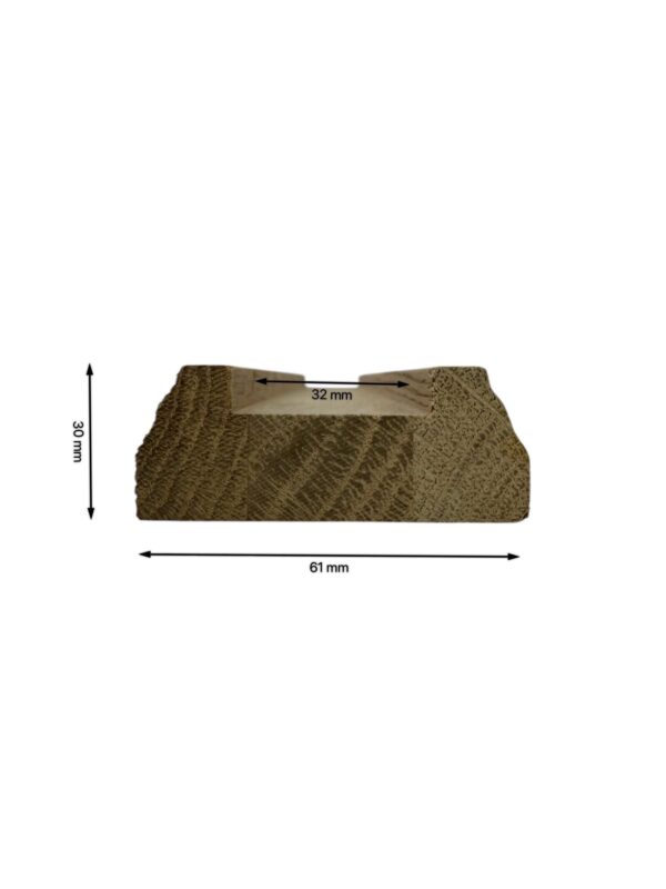 Oak Low Profile Handrail and Baserail 32mm - In Various Lengths - Image 5